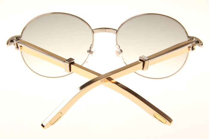 CT 1990-0692 Gold Stainless Steel Sunglasses In Silver Grey