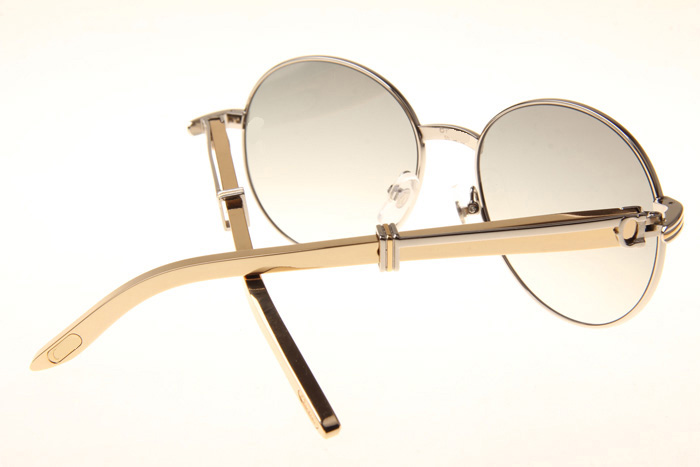 CT 1990-0692 Gold Stainless Steel Sunglasses In Silver Grey