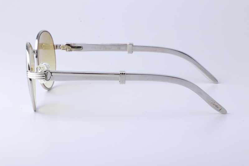 CT 1990-0692 Stainless Steel Sunglasses Silver Gradient Green