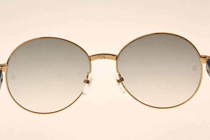 CT 1990-0692 White Mix Black Buffalo Sunglasses In Gold Grey