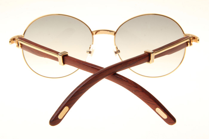 CT 1990-0692 Wood Sunglasses In Gold Grey