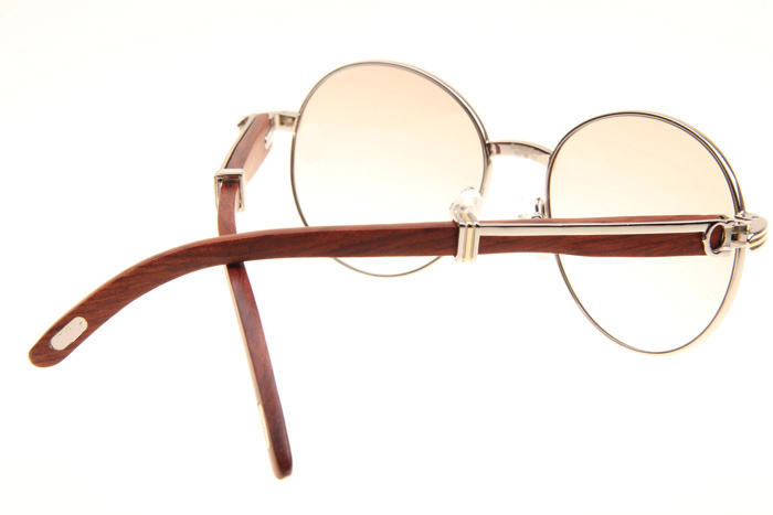 CT 1990-0692 Wood Sunglasses In Silver Brown