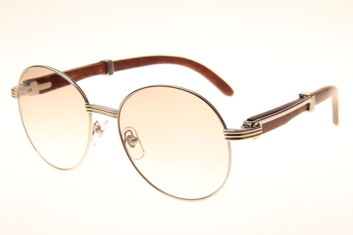 CT 1990-0692 Wood Sunglasses In Silver Brown