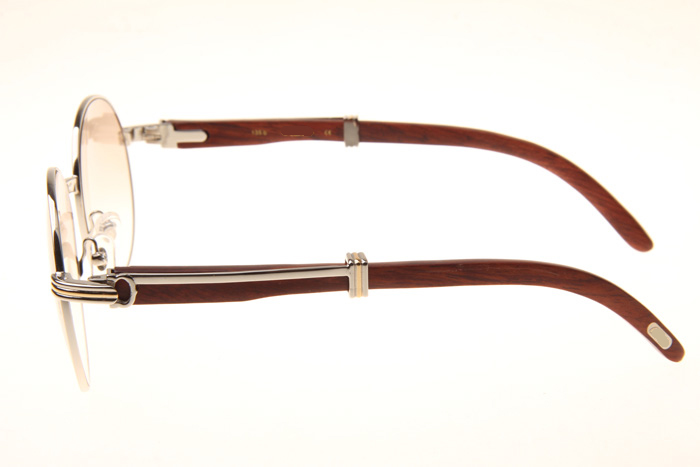 CT 1990-0692 Wood Sunglasses In Silver Brown