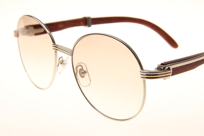 CT 1990-0692 Wood Sunglasses In Silver Brown