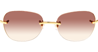 CT 3524012 Aviator Lens Wood Sunglasses In Gold Brown