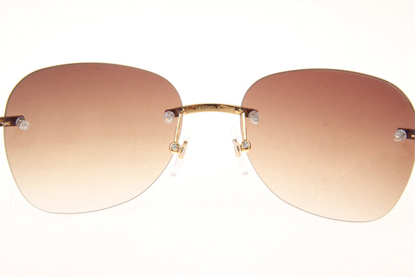 CT 3524012 Aviator Lens Wood Sunglasses In Gold Brown