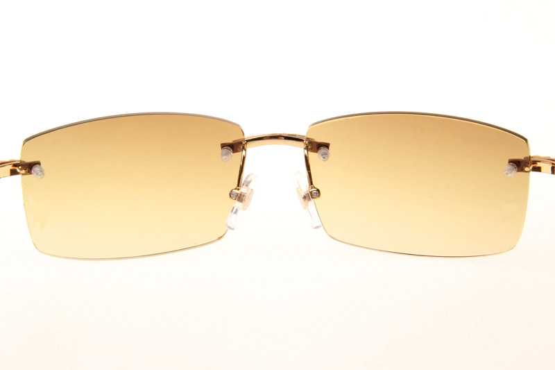 CT 3524012 Big Diamond White Buffalo Sunglasses In Gold Brown