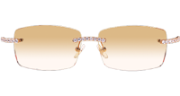 CT 3524012 Big Diamond White Mix Black Buffalo Sunglasses In Gold Brown