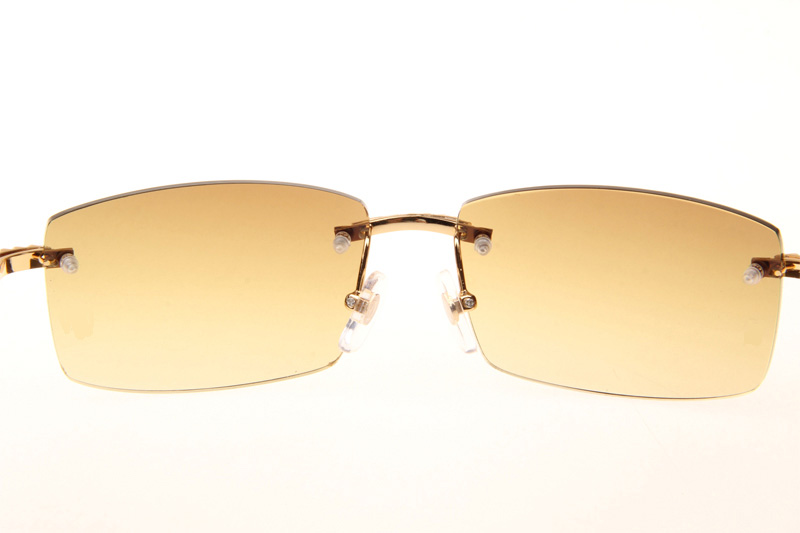 CT 3524012 Big Diamond White Mix Black Buffalo Sunglasses In Gold Brown