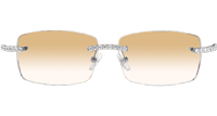 CT 3524012 Big Diamond White Mix Black Buffalo Sunglasses In Silver Brown