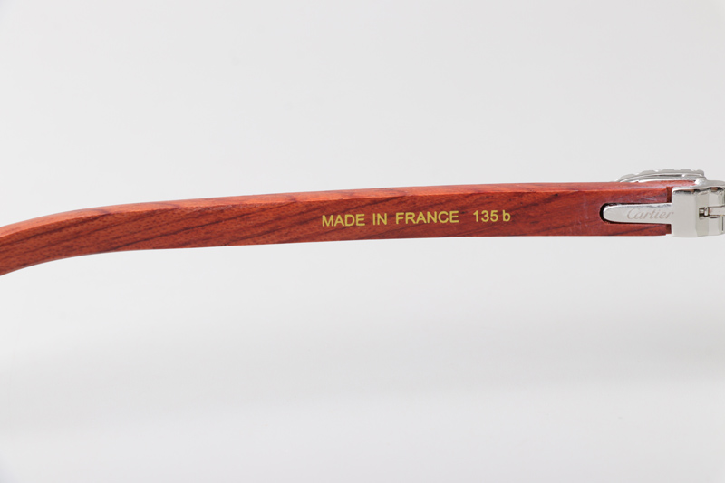 CT 3524012 Big Diamond Wood Eyeglasses Silver