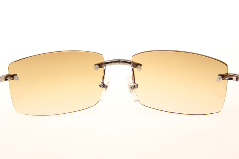CT 3524012 Big Diamond Wood Sunglasses In Silver Brown