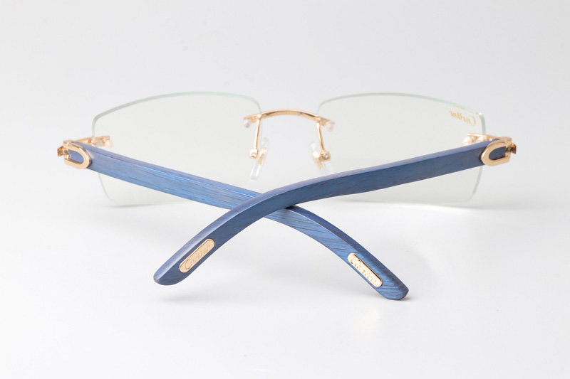 CT 3524012 Blue Arm Eyeglasses Gold