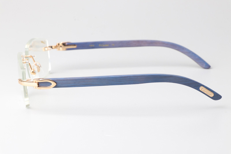 CT 3524012 Blue Arm Eyeglasses Gold