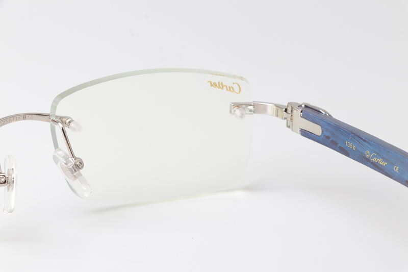 CT 3524012 Blue Arm Eyeglasses Silver