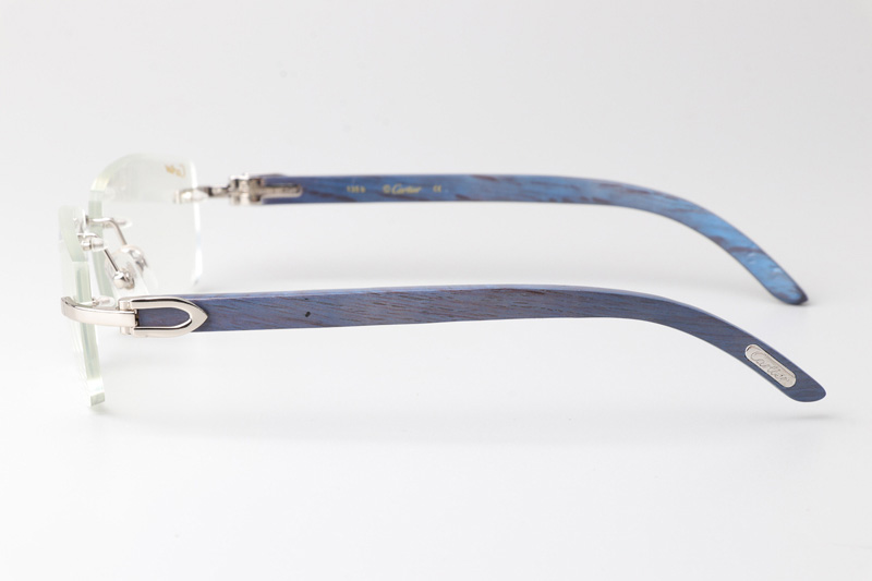 CT 3524012 Blue Arm Eyeglasses Silver