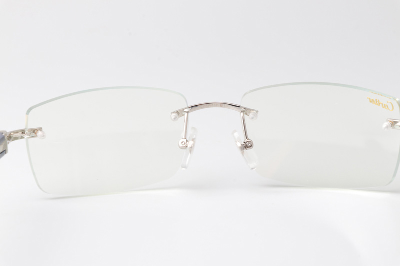 CT 3524012 Blue Arm Eyeglasses Silver