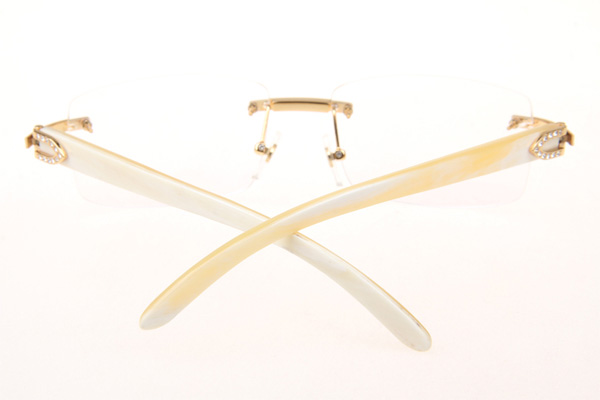 CT 3524012 Diamond White Buffalo Eyeglasses In Gold