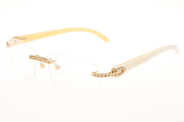 CT 3524012 Diamond White Buffalo Eyeglasses In Gold