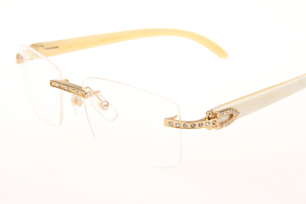 CT 3524012 Diamond White Buffalo Eyeglasses In Gold