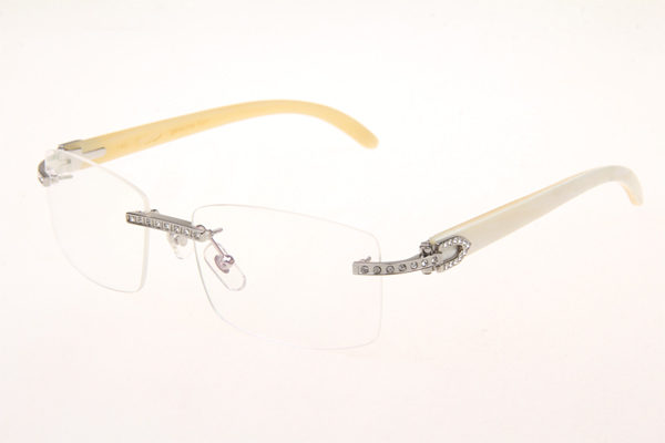 CT 3524012 Diamond White Buffalo Eyeglasses In Silver