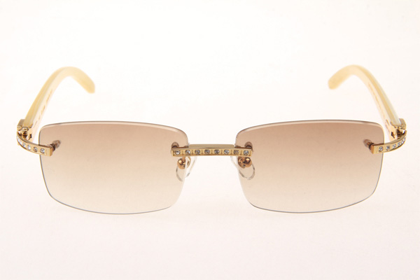 CT 3524012 Diamond White Buffalo Sunglasses In Gold Brown