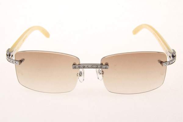 CT 3524012 Diamond White Buffalo Sunglasses In Silver Brown