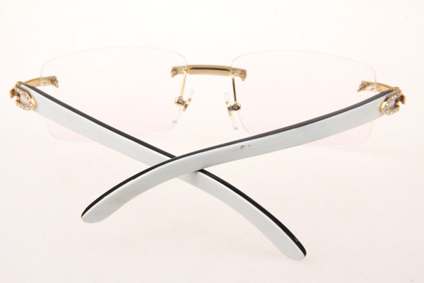 CT 3524012 Diamond White Mix Black Buffalo Eyeglasses In Gold