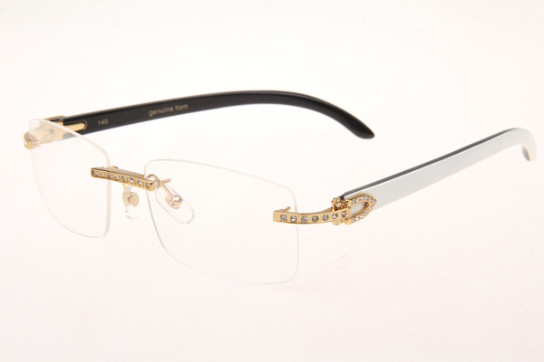 CT 3524012 Diamond White Mix Black Buffalo Eyeglasses In Gold