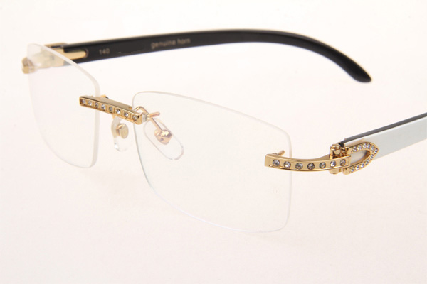 CT 3524012 Diamond White Mix Black Buffalo Eyeglasses In Gold