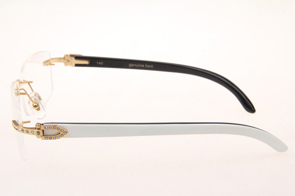 CT 3524012 Diamond White Mix Black Buffalo Eyeglasses In Gold