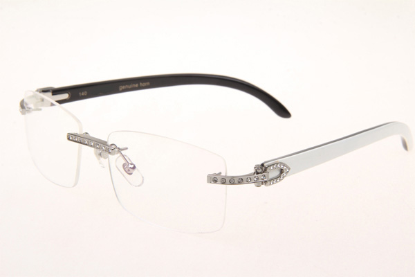 CT 3524012 Diamond White Mix Black Buffalo Eyeglasses In Silver