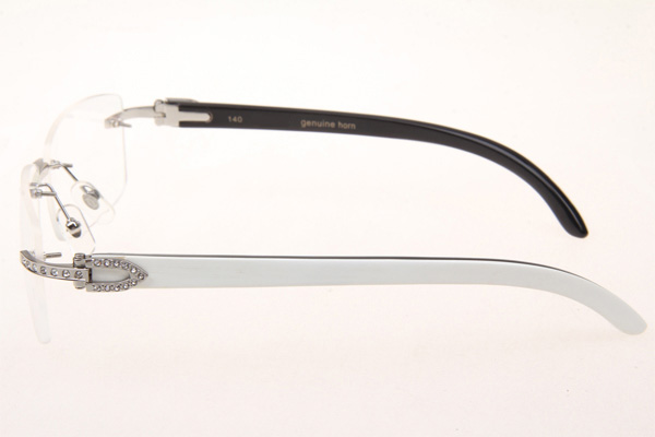 CT 3524012 Diamond White Mix Black Buffalo Eyeglasses In Silver