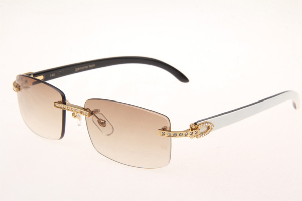 CT 3524012 Diamond White Mix Black Buffalo Sunglasses In Gold Brown