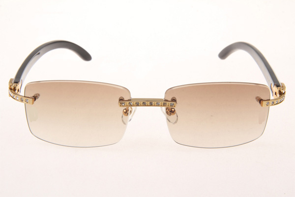 CT 3524012 Diamond White Mix Black Buffalo Sunglasses In Gold Brown