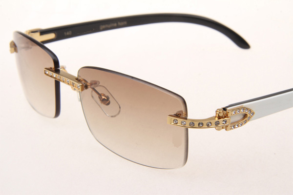 CT 3524012 Diamond White Mix Black Buffalo Sunglasses In Gold Brown