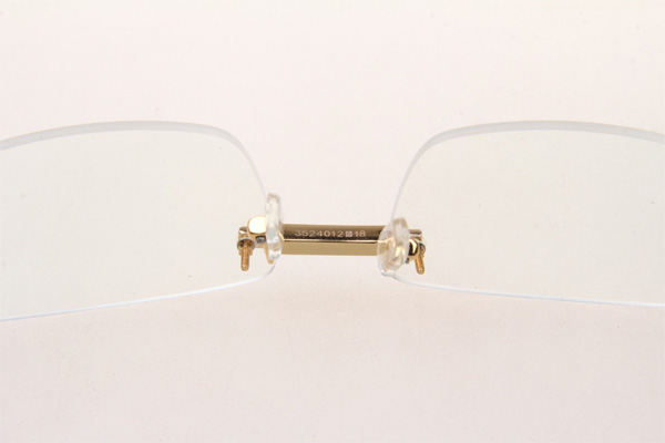 CT 3524012 Diamond Wood Eyeglasses In Gold