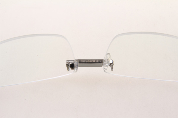 CT 3524012 Diamond Wood Eyeglasses In Silver