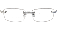 CT 3524012 Diamond Wood Eyeglasses In Silver