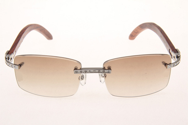 CT 3524012 Diamond Wood Sunglasses In Silver Brown