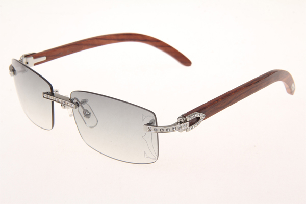 CT 3524012 Diamond Wood Sunglasses In Silver Grey
