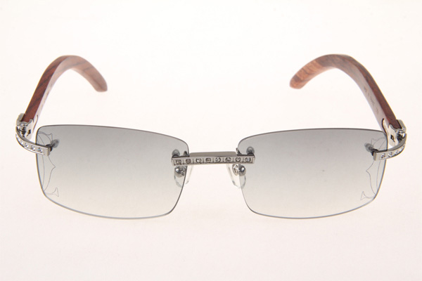 CT 3524012 Diamond Wood Sunglasses In Silver Grey