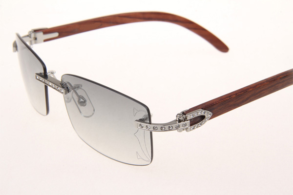 CT 3524012 Diamond Wood Sunglasses In Silver Grey