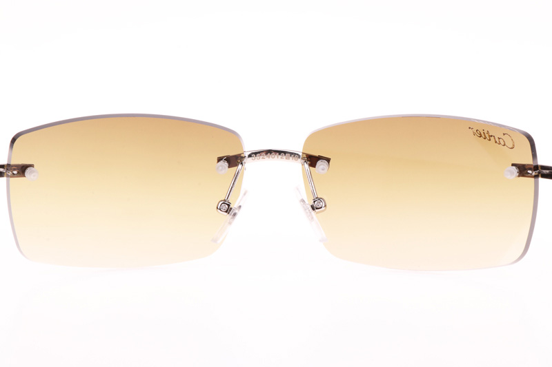 CT 3524012 Green Wood Sunglasses In Silver Brown