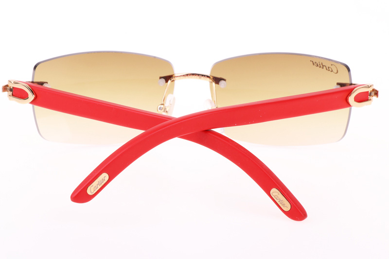 CT 3524012 Red Wood Sunglasses In Gold Brown