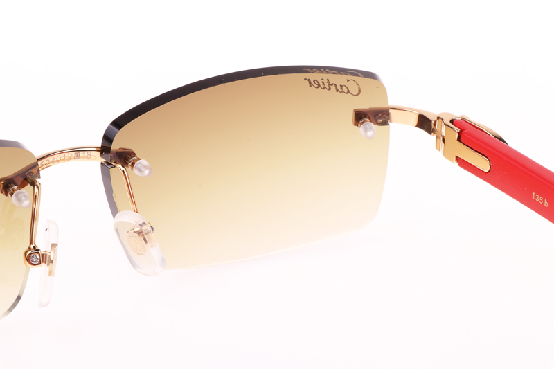 CT 3524012 Red Wood Sunglasses In Gold Brown