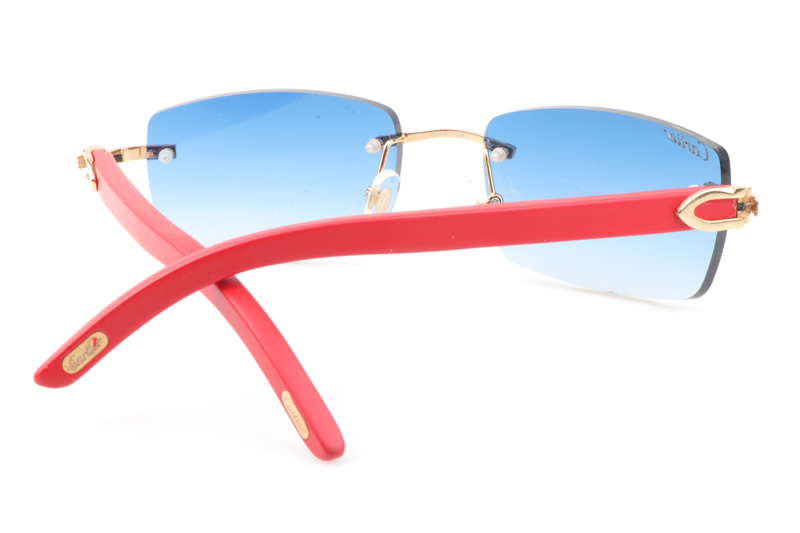 CT 3524012 Red Wood Sunglasses In Gold Gradient Blue