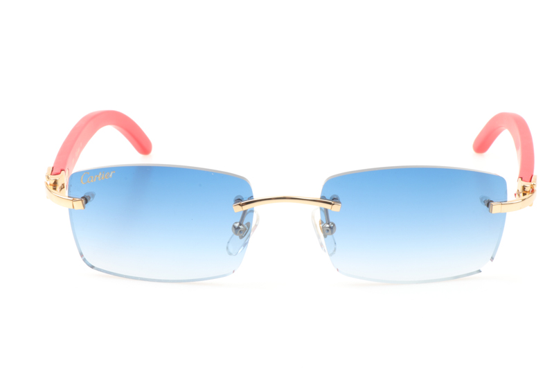 CT 3524012 Red Wood Sunglasses In Gold Gradient Blue