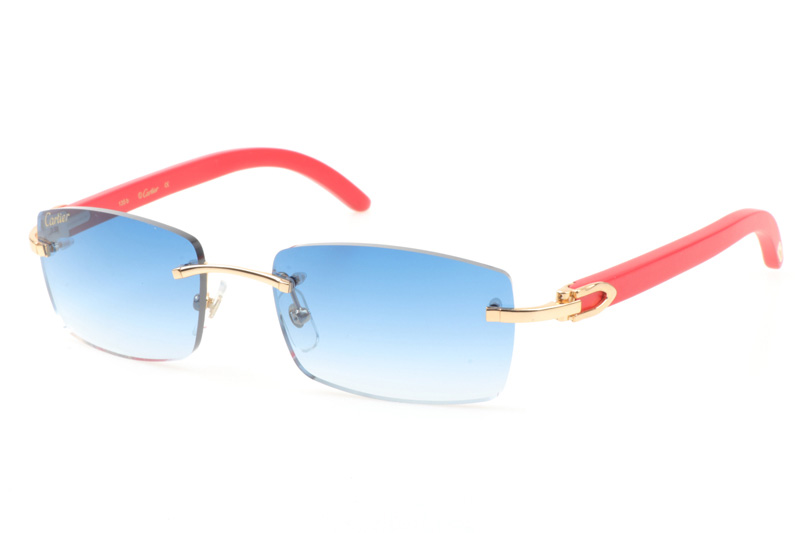 CT 3524012 Red Wood Sunglasses In Gold Gradient Blue